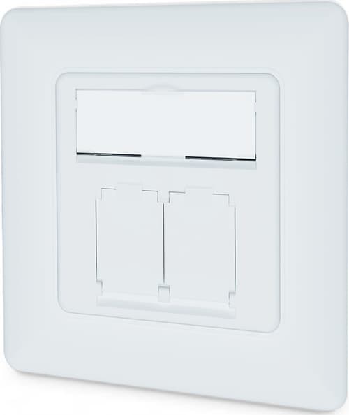 Digitus Wall Plate 2-port (shielded) White