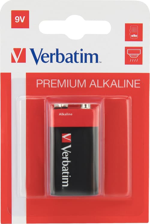 Verbatim Batteri Alkaline 9v/6lf22 1-pack Blister