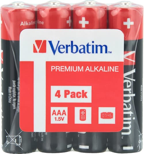Verbatim Paristo Alkaline Aaa/lr03 4-pakkaus
