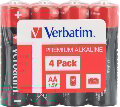 Verbatim Batteri Alkaline Aa/lr6 4-pak