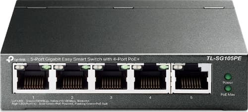 TP-link TL-SG105PE Administrerbar gigabit switch med 5 porte PoE+