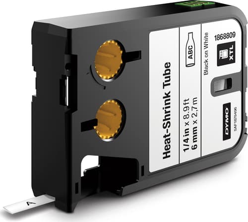 Dymo Tape Kutisteputki 6mm Musta/valkoinen - Xtl
