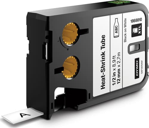 Dymo Tape Krympeslange 12mm Sort/hvid - Xtl billede