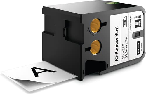 Dymo Tape Vinyl 54mm Sort/hvid - Xtl billede