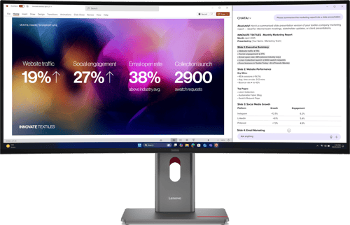 Lenovo Thinkvision P40wd-40 39.7 tommer 5120 × 2160pixels Ips 21:9 120hz