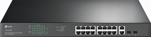 Tp-link Tl-sg1218mp Verkkokytkin Hallitsematon Gigabit Ethernet (10/100/1000) Power Over Ethernet -tuki 1u Musta
