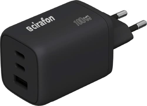 Cirafon Usb-c Gan Fast Charger 100w Musta