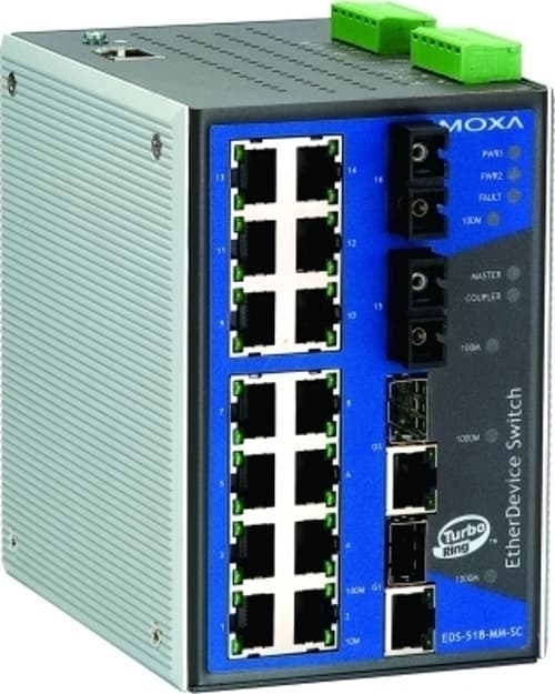Moxa Eds-518a-mm-sc Verkkokytkin Hallittu