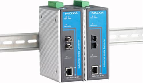 Moxa Imc-p101-s-sc Netværksomformer Til Medie 100 Mbit/s 1310 Nm Enkeltilstand Blå, Grå