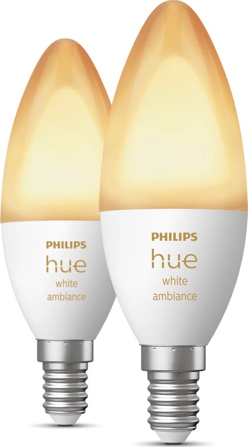 Philips Hue White Ambiance Kerte - E14 Pærer - 2-pak