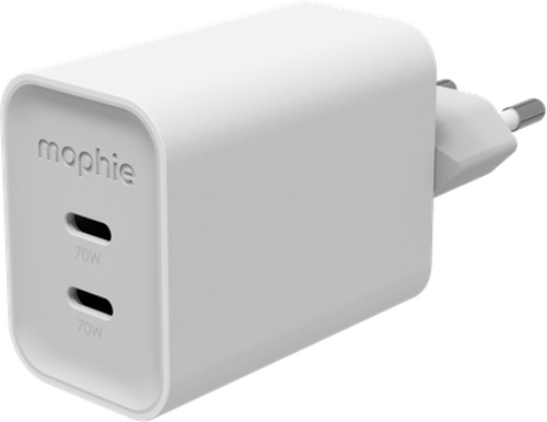 Mophie Power Adapter Gan Usb-c Dual 70w Hvid