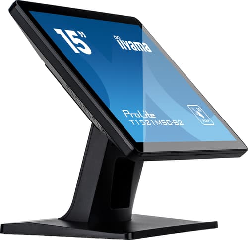 Iiyama Prolite T1521msc-b2 Computerskærm 38,1 Cm (15 tommer) 1024 X 768 Pixel Xga Led Berøringsskærm Bordplade Sort 15 tommer 1024 × 768pixels Tn 4:3