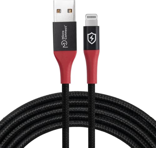 Microconnect Usb-a To Lightning Data Blocker Cable 1.5m 1.5m Musta