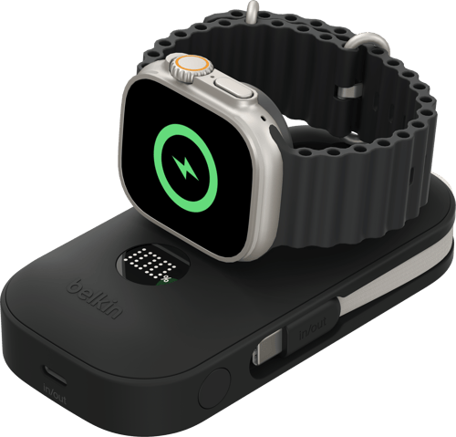 Belkin Boostcharge Pro Powerbank With Apple Watch Charger 10000mah Sort billede