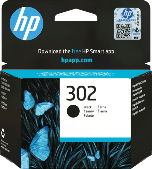 Hp Blæk Sort 302