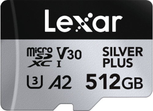 Lexar microSDXC Professional SILVER Plus UHS-I/U3/A2/4K R205/W150 (V30) 512GB - Hukommelseskort