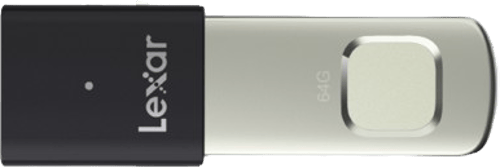 Lexar Jumpdrive Fingerprint F35pro 64gb Usb-a Musta, Hopea