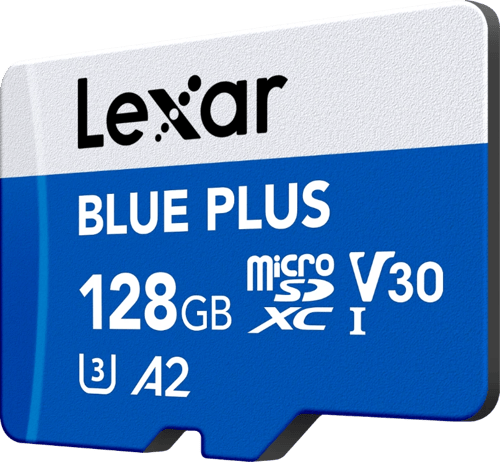 Lexar microSDHC Blue Plus UHS-I with SD adapter, up to 170MB/s read C10/A2/U3 (V30) 128GB
