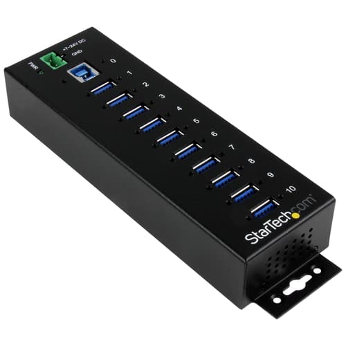 Startech 10 Port Industrial Usb 3.0 Hub With Esd & 350w Surge Protection billede