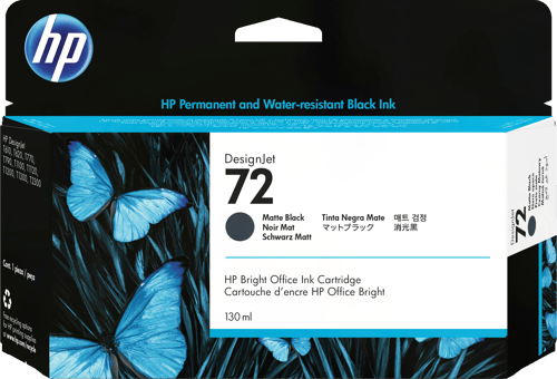 Hp Muste Matta Musta No.72 - T1100 130ml