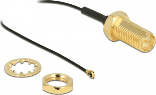 Delock 90478 Koaksiaalikaapeli 0,35 M Rp-sma Mhf Musta Rp-sma Mhf 0.35m Musta