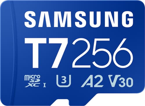 SAMSUNG T7 microSD Speicherkarte 256GB für Smartphones Tablets und Handheld-Konsolen bis zu 170MB/s Lesen MB-MB256T/WW