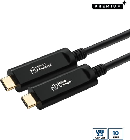 Microconnect Mc-usb3.1cc10op Usb-kabel Usb 3.2 Gen 2 (3.1 Gen 2) 10 M Usb C Sort 10m Usb-c Usb-c Sort billede