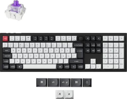 Keychron Q6 He Knob Kablet Og Trådløs Nordisk Tastatur billede