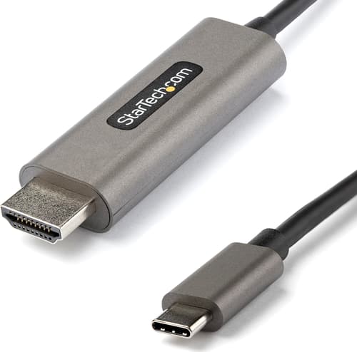 Startech Startech.com Usb C Till Hdmi-kabel 4k 60 Hz På 4 M Med Hdr10 - Ultra Hd Usb Type-c Till 4k Hdmi 2.0b-videokabeladapter - Usb-c Till Hdmi Hdr-skärm/skärmsadapter - Dp 1.4 Alt Mode Hbr3 4m Hdmi Usb-c Silver, Svart