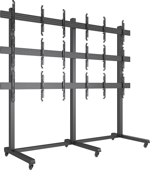 Multibrackets M Public Video Wall Stand 9-Screens 40-55" Black - Maks 360 kg - Maks størrelse 55"