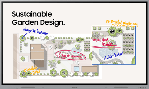 Samsung Interactive Display WE65FX - 65 Diagonal klasse WEFX Series LED-bagbelyst LCD paneldisplay - uddannelse/virksomhed - med indbygget interaktivt whiteboard, berøringsskærm (multi-berøring) - 4K UHD (2160p) 3840 x 2160