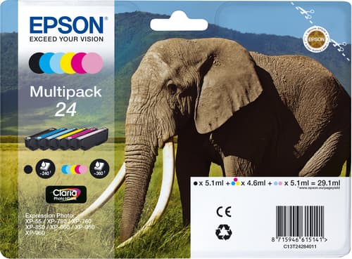 Epson Blæk Multipak 6-colors 24 Claria Foto Hd