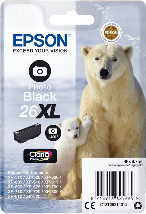 Epson Blæk Foto Sort 26xl Claria Premium