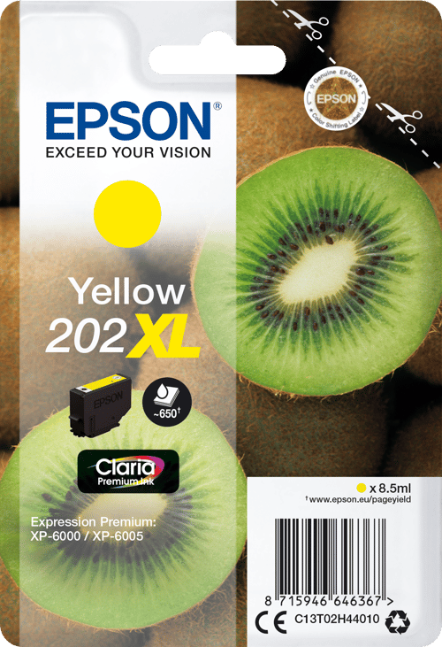 Epson Muste Keltainen 8.5ml 202xl - Xp-6000/xp-6005