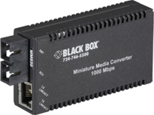 Black Box Multipower Miniature Verkon Mediamuunnin 1000 Mbit/s 850 Nm Monitila Musta