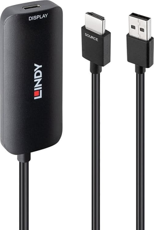 Lindy 43423 Videokabelkobling 0,2 M Usb Type-c Hdmi + Usb Type-c Svart 0.2m Usb-c Hdmi + Usb Type-c Svart