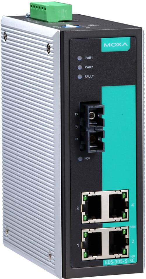 Moxa Eds-305-s-sc 4xfe 1xsc Industriel Switch