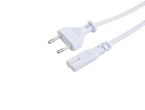 Prokord Strömkabel 1m Cee7/16 C7 Vit