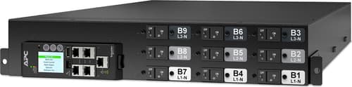 Apc Netshelter Rack Pdu Advanced Switched, 2u, 3 Phase, 415v, 41.4kva 60a, 18 Outlets Tehonjakeluyksikkö 18 Ac-pistorasia(a) Musta