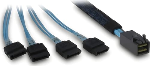 Inter-tech Sff-8643 - 4x Sata/sas 0,7 M 12 Gbit/s Sininen