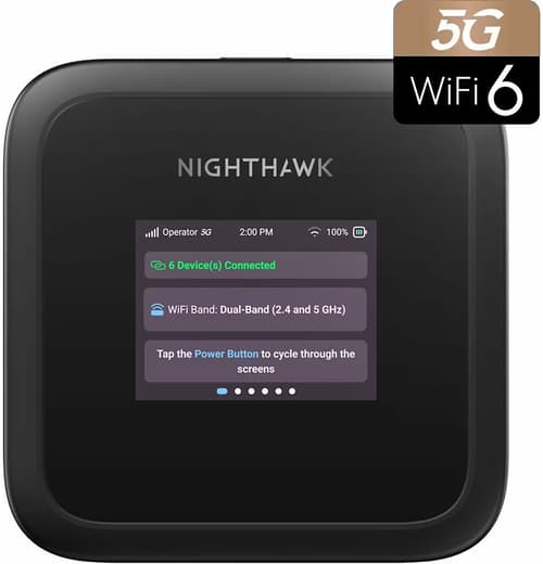 NETGEAR Nighthawk M3 mobil router - Dual‑band Wi‑Fi 6 (2,4/5 GHz) - Sort