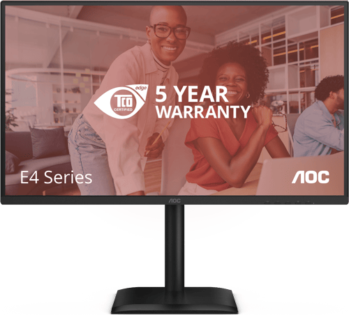 AOC 27E4U, 68,6 cm (27), 1920 x 1080 pixel, Fuld HD, LED, 4 ms, Sort