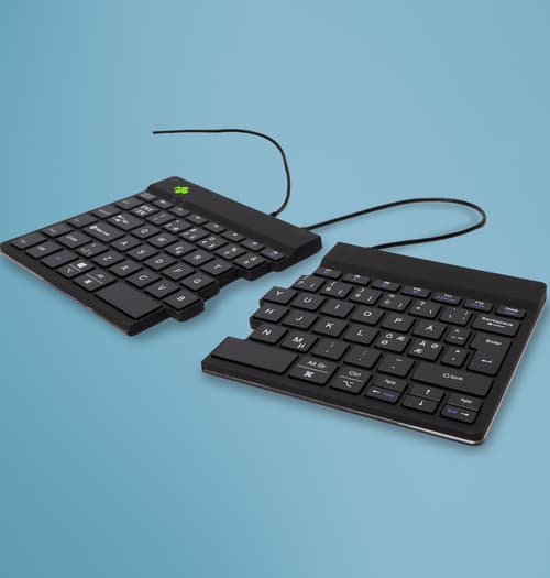 R-Go Split Ergonomisk tastatur, QWERTY (Nordic), sort, kablet Tastatur Kabling Nordisk