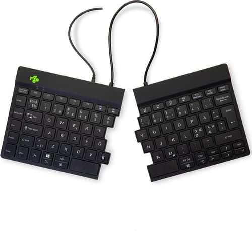 R-Go Ergonomic Keyboard Split break - Tastatur - USB - QWERTY - Nordisk - sort