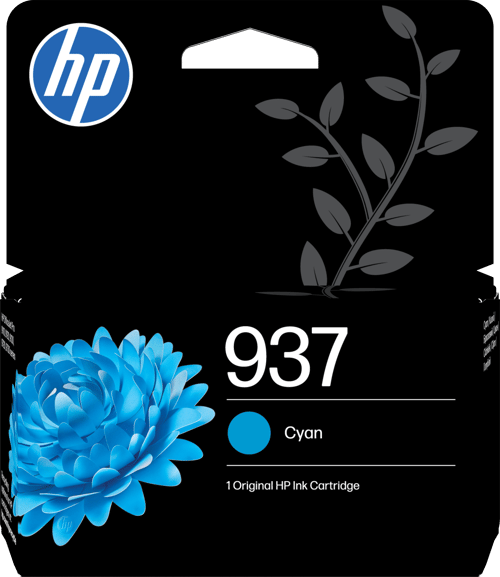 Hp Ink Cyan 937 - Officejet Pro 9110/9120/9130 billede