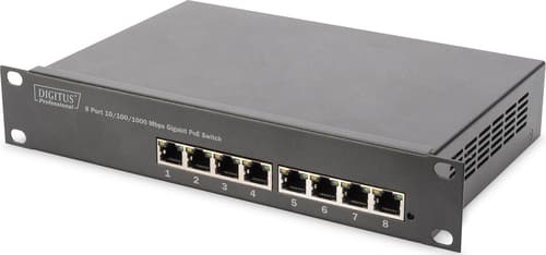 Digitus Dn-95317-1 Verkkokytkin Hallitsematon Gigabit Ethernet (10/100/1000) Power Over Ethernet -tuki Harmaa