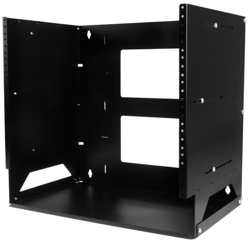 StarTech.com 8U Open Frame Wall Mount Network Rack w/ Built in Shelf - 2-Post Adjustable Depth (12" to ) Equipment Rack - 75.2lbs (WALLSHELF8U) Rack