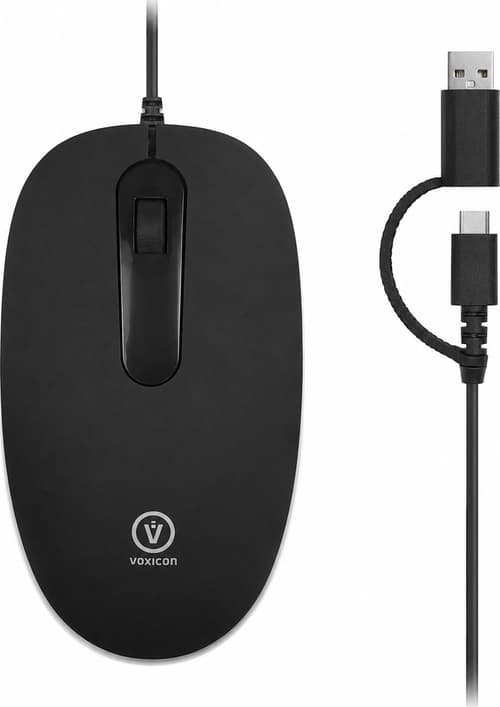 Voxicon Langallinen Toimistohiiri L40w Usb-a/c Usb Type-a + Usb Type-c