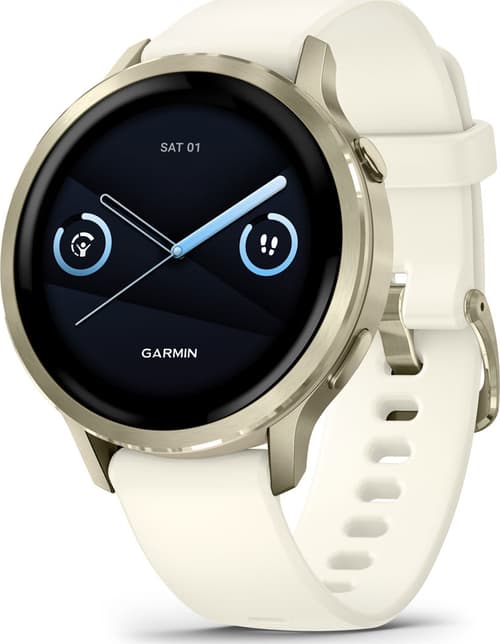 Garmin Venu 4 41mm Lunar Gold With Bone Silicone Strap