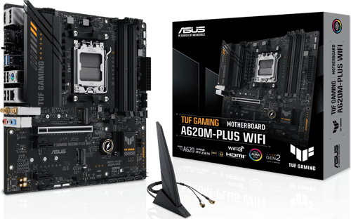 Asus Tuf Gaming A620m-plus Wifi Am5 Micro-atx Hovedkort